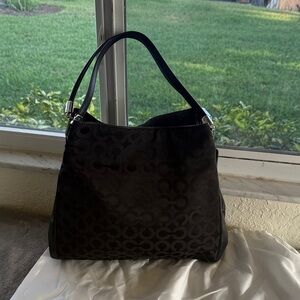 Coach Black Signature Shoulder Bag
